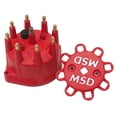 thumbnail image 1 of MSD Ignition Distributor Cap 8431 Small Diameter; With Wire Retainer; Bolt Down; HEI Style Posts; Red, 1 of 5