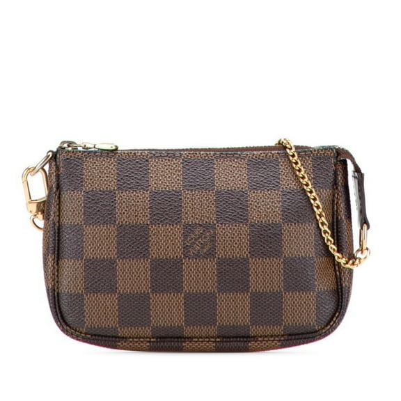Pre-Owned Louis Vuitton Damier Mini Pochette Accessory Pouch Handbag N58009 Brown... (Good)