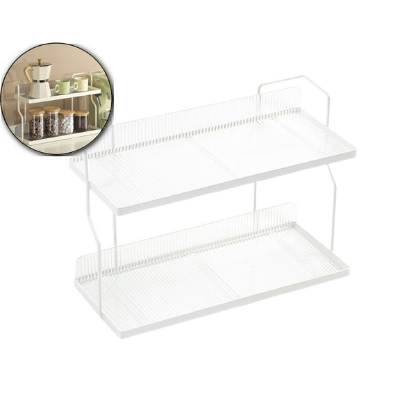 VQPeo Stainless Steel Kitchen Shelf & Spice Rack – Multifunctional Countertop Storage Organizer with Drainage, Over Sink Organizer for Utensils, Sponges, Spices