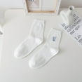 thumbnail image 3 of Women Cotton Socks, Soft Cotton Bootie Socks Women Above Ankle Crew Sock - Style 4, 3 of 6