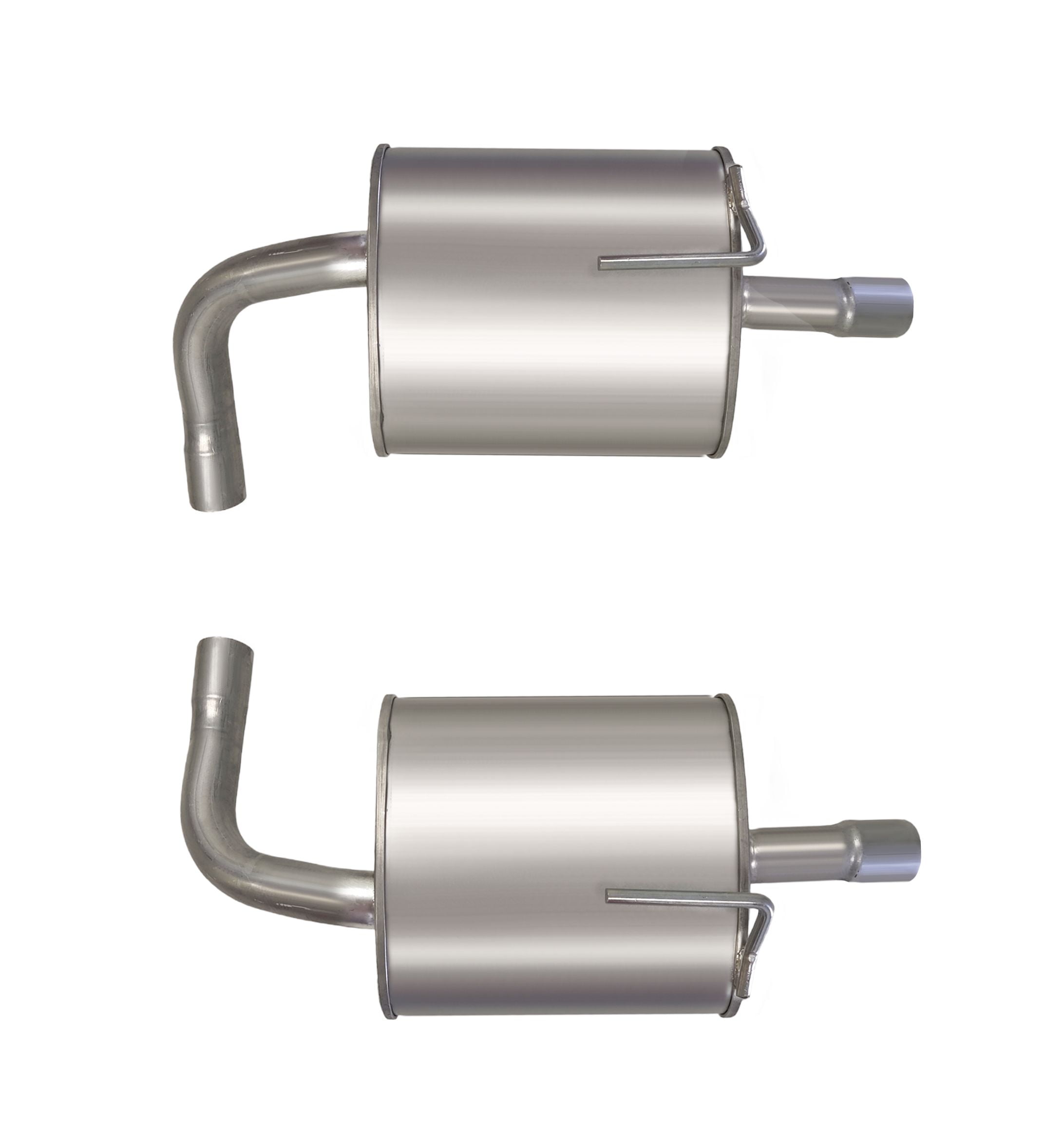 Stainless Steel Pair of Exhaust Mufflers Fits Nissan Altima 2009-2018 2.5L | Nissan Altima 2009-2012 3.5L - Direct Fit