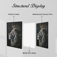 thumbnail image 5 of WFSposter Black African Wall Art Gold Crown Wall Decor King Lion Picture Animal Canvas Prints Afro Artwork for Home Office Living Room Decoration Framed 12x18, 5 of 7
