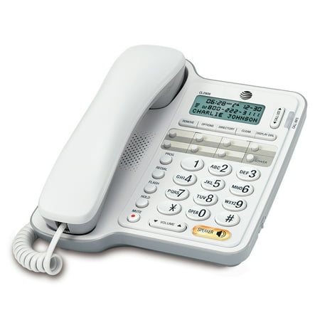 AT&T - CL2909 Corded Phone with Speakerphone - White