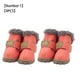 thumbnail image 1 of Greeniant TureClos, 4 Uds., zapatos para perros, botas de nieve impermeables de lana difusa cálida, calzado de invierno para mascotas de cuero PU Ropa para mascotas rosa albaricoque Tipo 1 Greeniant PT000057-16B, 1 of 6