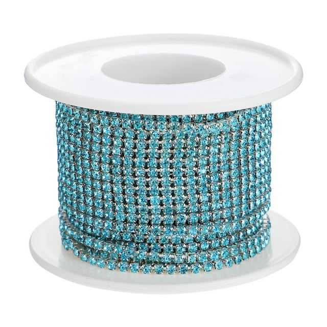 Miangastore Jewels For Crafts Rhinestone Chain Silver Rhinestone 1 Roll