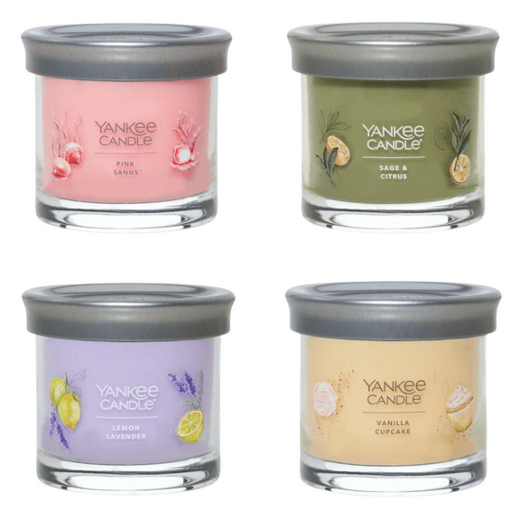 Yankee Candle Small Tumbler Jar Candles, Sweet Breeze Variety Pack, 4 oz (Pack of 4)