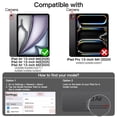thumbnail image 2 of JETech Case for iPad Air 13-Inch M4/M3/M2 (2026/2025/2024) Clear Transparent Back Shell (Black), 2 of 7