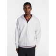 thumbnail image 2 of No Boundaries Boxy Oversized Fit Fleece Zip Hoodie Sweatshirt with Long Sleeves, Men's XS-4XLT, 2 of 6