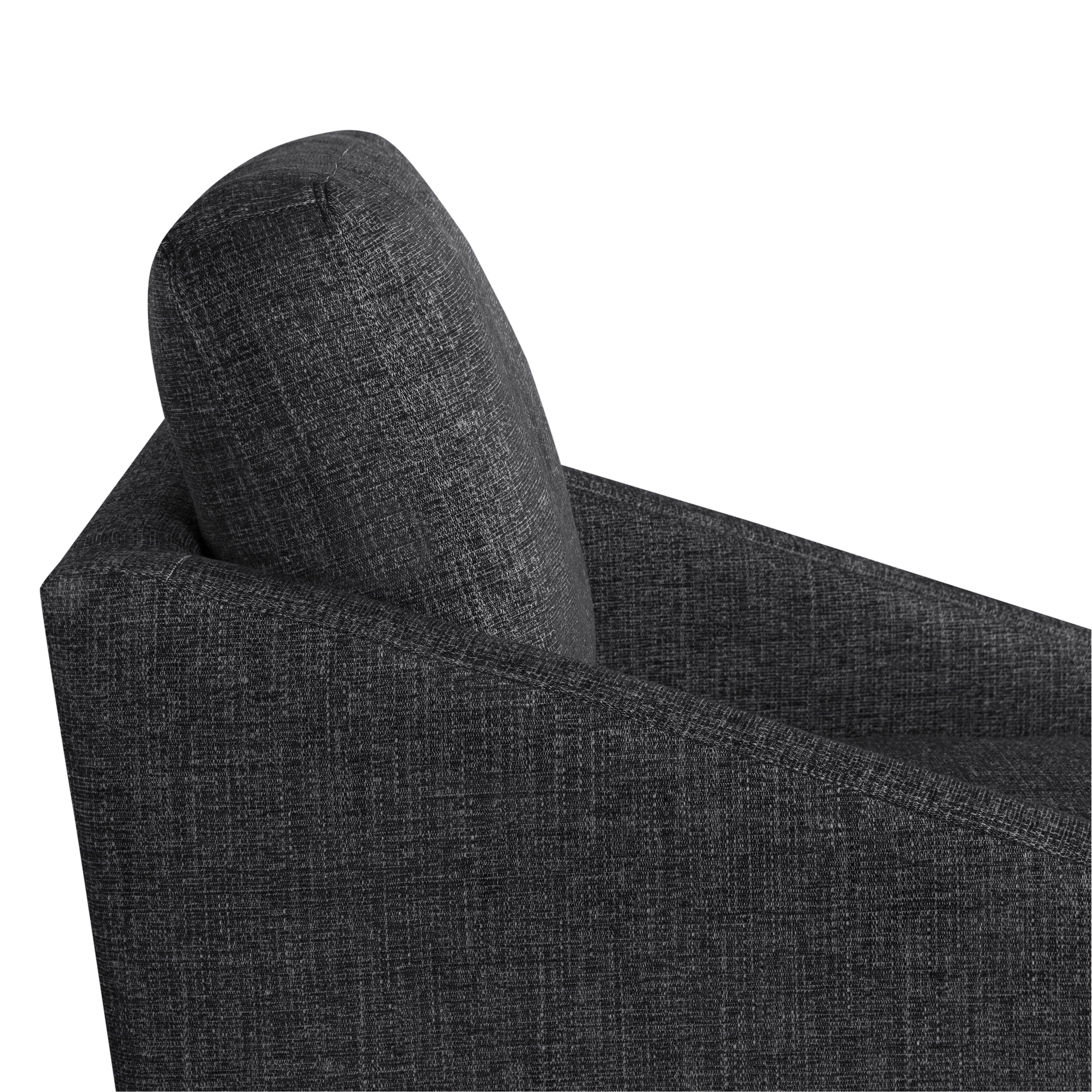 Studio Living Harvard Modern Swivel Accent Chair, Black Chenille Fabric