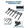 thumbnail image 4 of Mescukay Heavy Duty Clamp On Debris Forks for 60" Tractor Bucket, 4400 LBS Capacity, Quick Attach 6 Tines Pallet Forks, Rust Resistant for Farm, Warehouse, Black, 4 of 6
