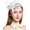 White-01, variant on Fascinator Hats Sinamay Linen Headband Clip for Women, Party Wedding Church Derby Headwear