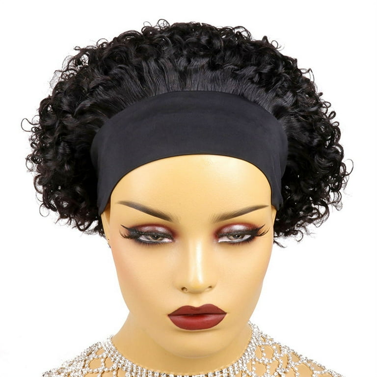 Short 2024 headband wigs