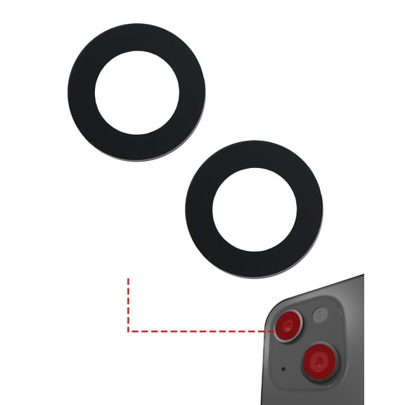 Replacement Back Camera Lens (Glass Only) With Adhesive Compatible For iPhone 14 / 14 Plus (2 Piece Set) (Aftermarket Plus)