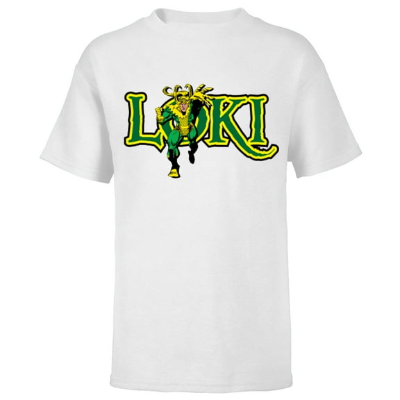 Marvel Loki Retro Comic - Short Sleeve T-Shirt for Kids – Customized-White