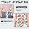 thumbnail image 6 of Pioneer Flower Floral Print Pattern Apron for Women and Men, Cotton Linen Waterproof with Pockets, Adjustable, 33x27 Inch for Kitchen, Gardening, BBQ, Salon, 6 of 6