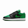 thumbnail image 3 of A i r-Jor-dan 1 AJ1 Low (GS) Black/Black-Lucky Green-White 553560-065 553558-065, 3 of 6