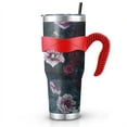 thumbnail image 2 of 40 Oz Pioneer Tumbler with Handle and Silicone Straws,Colorful Floral Double Wall Vacuum Insulated Stainless Steel Travel Mug Leak-Proof Coffee Cup on Screw Lid and Straw, 2 of 2