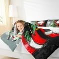 thumbnail image 4 of Feelyou Cartoon Santa Claus 01, Green Xmas Tree Twin Comforter Sets, Dreamy Winter Christmas Reversible Bedding Set, Ultra Soft Home Decor, 2pcs, 4 of 8