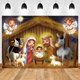 thumbnail image 3 of Fondo de escena de la natividad de Navidad con el nacimiento de Jesús, la Santa Cruz y la Biblia, perfecto para estudio fotográfico, decoración de pared, 3 of 5