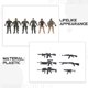 thumbnail image 3 of Modelos de soldados pequeños Figuras de personas Juguetes para niños Figuras de campos de batalla Pequeñas miniaturas Figuras de acción Plástico Niño, 3 of 6