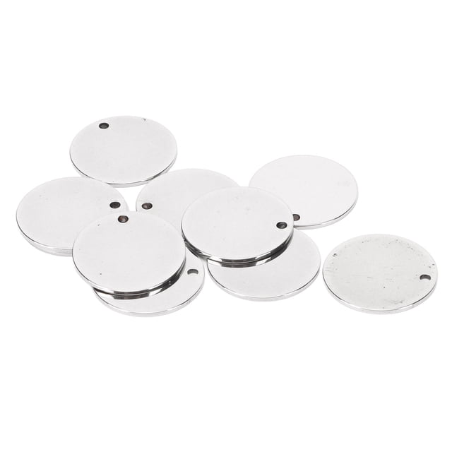 Metal Stamping Blanks, Multi Purpose 10 Pcs Smoother Surfaces Flat Round Blank Pendants For Anklets ANGGREK Flat Round Blank Pendants