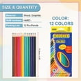 thumbnail image 2 of Uxcell 12 Colors Coloring Pencils Set, Soft Core Colored Pencils Hexagonal Shape Coloring Drawing Pencil, 2 of 5