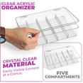 thumbnail image 6 of Sorbus Clear Storage Case - Multipurpose Stackable Organizers and Storage Container for Sorting Jewelry, Small Toys, and More, - Storage Bins with Hinged Lid Includes 5 Sections Each (3 Pack), 6 of 7