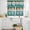 Turquoise Brown White, variant on Teal Blue Brown Kitchen Curtains Sets for Windows 24 Inch Length, Home Vintage Farmhouse Retro Wooden Rod Pocket Window Treatments Tier Curtains and Valances Set for Bedroom/Bathroom