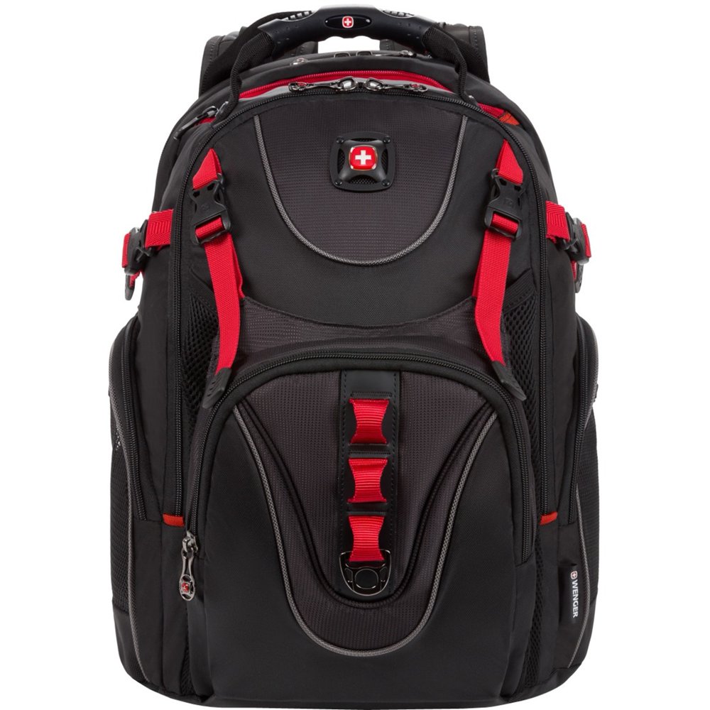 Wenger MAXXUM Carrying Case (Backpack) for 16" Notebook, Black, Red