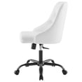 thumbnail image 3 of Computer Work Desk Swivel Tufted Chair, Faux Vegan Leather, Black White, Modern Contemporary Urban Design, Home Business Office Furniture, 3 of 9