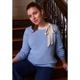 thumbnail image 2 of Jessica London Women's Plus Size Tie-Neck Sweater, 2 of 5