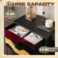 thumbnail image 2 of Dresser for Bedroom with 4 Storage Drawers Red Abstract Marble Burgundy Black Malachite Gold Veins Dressers Chest of Drawers Steel Framed Fabric Closet Organizers for Dorm Entryway, 2 of 8