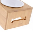 thumbnail image 3 of Alimentador para mascotas Soporte de bambú perfecto para gatos y Yuyangstore Cuenco de mascotas elevado para el stand de madera, 3 of 8
