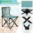 thumbnail image 4 of 600D Oxford Camping Chair Portable Foldable Chair Supports 220 lbs for Picnic, Fishing, Backpacking Flowers and Butterflies Flying, 4 of 8
