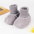 thumbnail image 2 of Otqutp Toddler Flat Shoes&nbsp;Warm Baby Sock Shoes Baby Floor Shoes Sneakers Socks Shoes Indoor Girls Boys Non Solid First Warm Walking Boots Shoes(Gray,7-14Months), 2 of 4