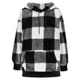 thumbnail image 4 of Neewe Women's Plaid Sherpa Pullover Winter Jacket Women Long Sleeve Sweatshirt Cozy Hoodies S-XXL, 4 of 7