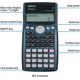 thumbnail image 4 of Calculadora científica 401funtions con estuche, calculadora LCD gran pantalla compatible con la escuela, batería solar calculadora científica compatible con ingenio Afortunado Sencillez, 4 of 5