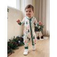 thumbnail image 4 of Cenuakty Boy Christmas Romper Zip Front Print Crew Neck Long Sleeve Jumpsuit, 4 of 9