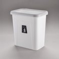 thumbnail image 3 of Naiovety Cubo de basura colgante para reciclaje de basura, almacenamiento de cocina, armario para puerta de baño, herramienta de limpieza de Almacenamiento y organización del hogar Blanco, 3 of 6