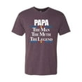 thumbnail image 2 of Wild Bobby,Papa The Man The Myth The Legend Best Daddy Father Gift, Father's Day, Men Premium Tri Blend Tees, Vintage Purple, 2XL, 2 of 3