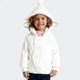 thumbnail image 2 of DJDLJWCJ Boys Winter Coat Fleece Lined Thicken Warm Jacket Solid Color Button Comforty Down Jacket White Size 2T, 2 of 5