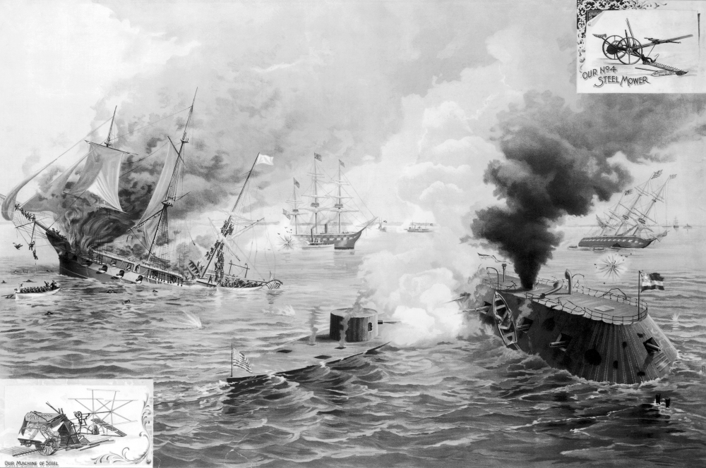 Stretched Canvas Art Monitor And Merrimack Nthe Engagement Between Stretched Canvas Art Monitor And Merrimack Nthe Engagement Between