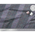 thumbnail image 3 of Soimoi Tissu Poly Georgette Rayé & Imprimé Kaléidoscope Mandala au Mètre 52 Pouces de Large, 3 of 3