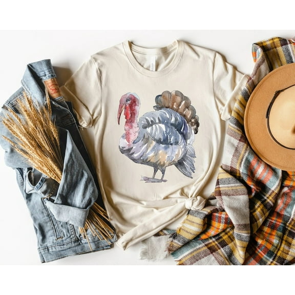 Watercolor Turkey Shirt, Thanksgiving Shirt, Cute Autumn Shirt, Fall Apparel, Gobble T-Shirt
