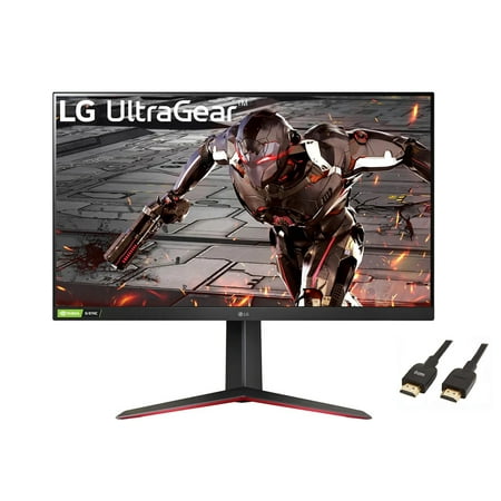 LG 32" UltraGear FHD Gaming Monitor, LED Display, 165Hz, 1ms, AMD FreeSync Premium and NVIDIA G-SYNC, HDMI/Display Port, with 5AVE HDMI Cable