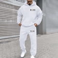 thumbnail image 2 of Men's Suits Hoodie Letter Print Design Fashion Sweatshirt Casual Sportswear for Everyday Wear, 2 of 4