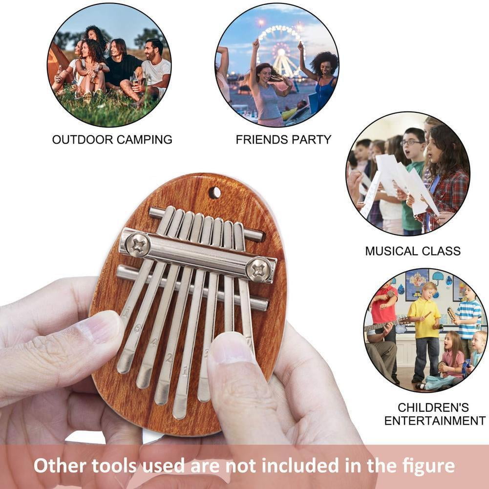 8-Keys Portable Mini Sapele Plate Kalimba Beginners Thumb Piano Mbira Sanza Gift G5Q7