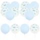 thumbnail image 1 of 100 piezas impresas globos de látex cielo nubes patrón globos fiesta de cumpleaños adornos boda banquete decoración (blanco azul 50 cada uno), 1 of 4