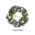 thumbnail image 3 of Christmas Wreath, Holiday Door Decoration, Festive Red Berries Pine Cones Christmas Party Decor, Durable Plastic Material, 20×20×7cm Indoor Outdoor Use, 3 of 7