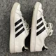 thumbnail image 5 of Adi-das White Leather Sneakers Black Stripes Mens Mixed Sizes -LEFT 8.5 - RIGHT 9, 5 of 6